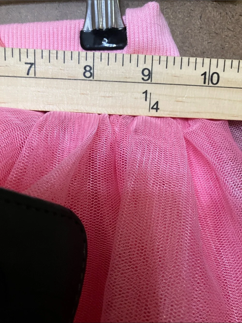 Girls Pink Layered Tulle Dance Skirt with Satin Bow